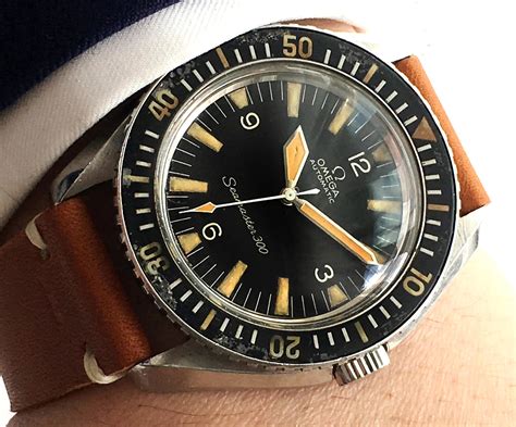 omega seamaster 300 blue leather|omega vintage seamaster 300.